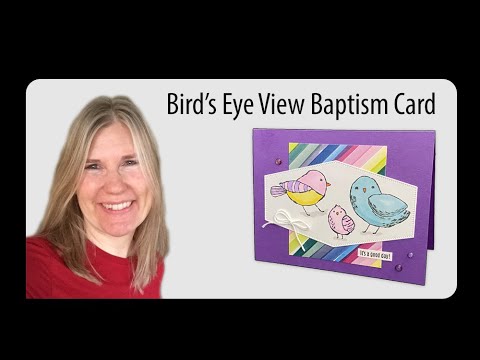 Bird's Eye View Baptism Card