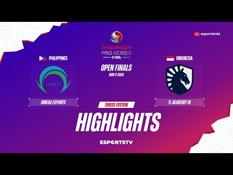 Omega Esports vs TL Academy ID HIGHLIGHTS Snapdragon Pro Series Season 6 | OMG VS TLAID ESPORTSTV