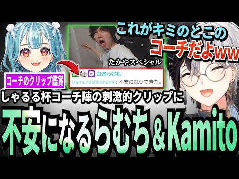 【Kamito】しゃるる杯コーチ陣の刺激的なクリップを見て不安になるチャット欄の白波らむねとKamito【かみと切り抜き】