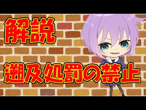 【０から学ぶ法律】遡及処罰の禁止【解説動画】