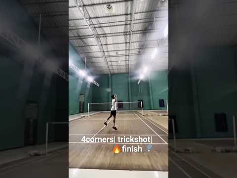 4corners | trickshot |finish🏸🔥#badminton #ytshorts #subscribe