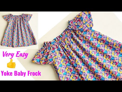 Yoke Baby Frock Cutting and stitching | Baby Frock cutting and stitching