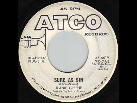 Jeanie Greene - Sure As Sin 1968 45rpm