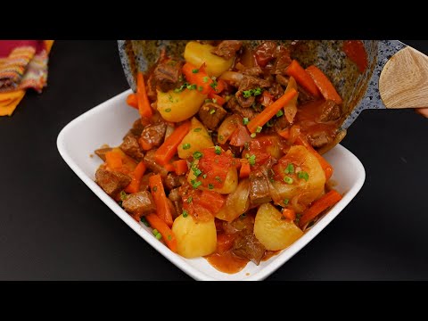 It's so tasty that I make it almost every day! Recipe for meat with vegetables.