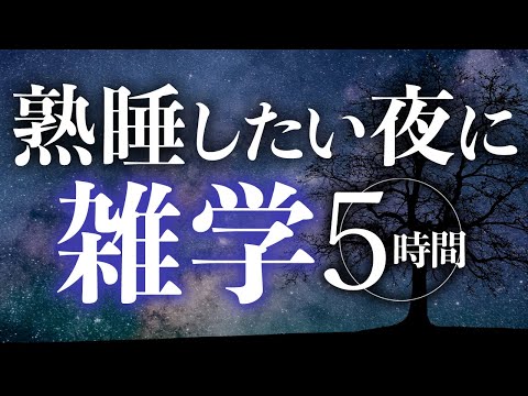 【睡眠導入】熟睡したい夜に雑学5時間【合成音声】