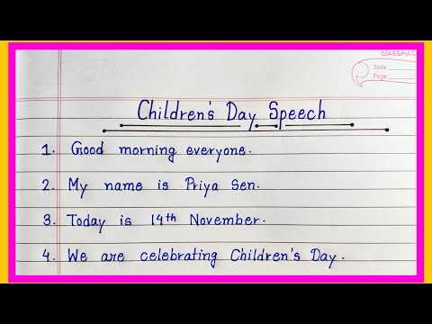 10 Lines On Children's Day Speech In English | Short Speech On Children's Day