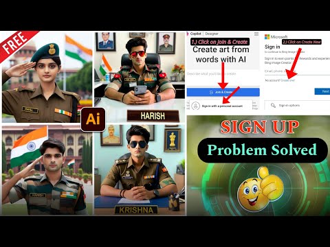 Microsoft bing Ai Image creator Sign Up || Bing Microsoft Account kaise banaye #bing #ai