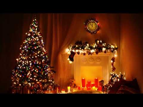 A SNOWY CHRISTMAS NIGHT IN THE FOREST FEATURING CABINS