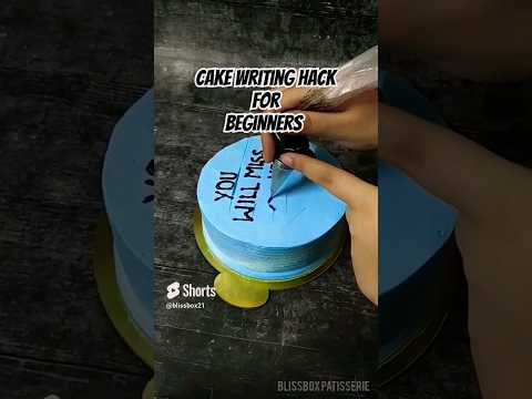 EASY CAKE WRITING TUTORIAL FOR BEGINNERS| WRITING TUTORIAL #viral #fypシ #trending #cake #shorts