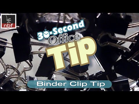 DIY Office Supply Hack: Binder Clips | NBF 30 Second Office Tip