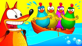 Row Row Row Your Boat. Nursery Rhymes for Kids | Fox and Chicken Songs