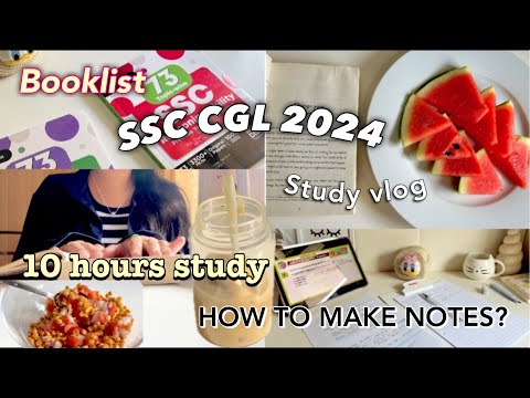 SSC CGL study vlog 💌🍵|How to make notes 🗒️ a day in life of SSC aspirant #cgl #studyvlog