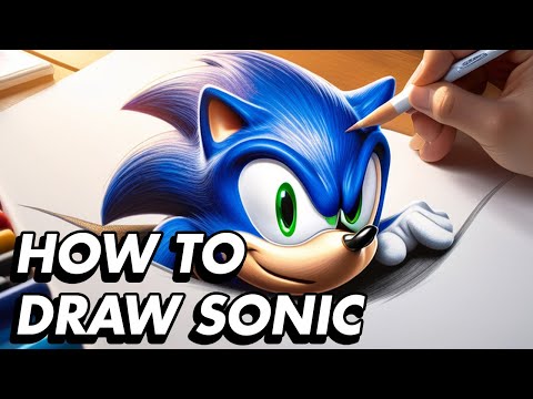 Drawing Sonic The Hedgehog Live With Posca Markers! 🔴 For Beginners!