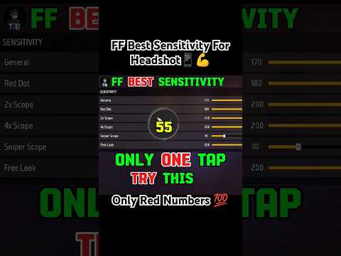 Best Sensitivity Settings⚙️ for Free Fire in  2024 #freefire #shorts