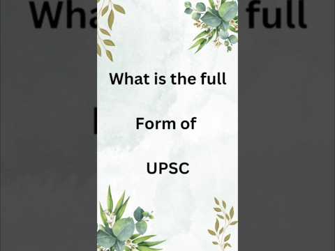 UPSC Full Form #upsc #shorts #shortsfeed