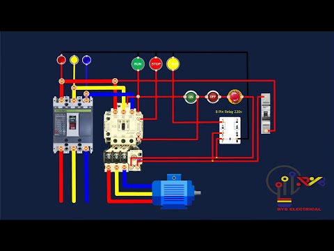 THREE PHASE DOL STARTER CONTROL OVERLOAD INDICATOR POWER WIRING DIAGRAM DOL STARTER EXPLAINED