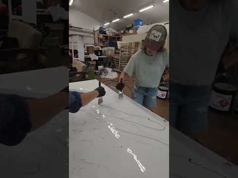 DIY epoxy countertops for our motorhome renovation! #epoxyresin #epoxycountertops #rvreno