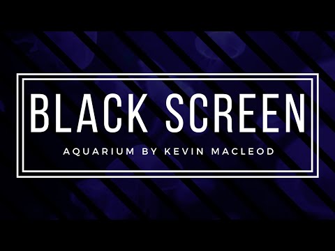 🌛 Aquarium Black Screen, Relaxing Music, 1 Hour, Classical 🌜