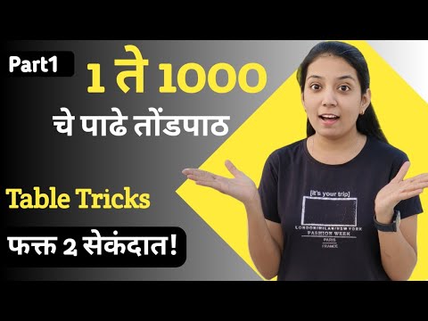 कधी नाही विसरणार 1-1000 पर्यंत चे पाढे! सर्वात सोपी Table Tricks!