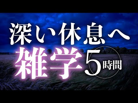 【睡眠導入】深い休息へ雑学5時間【合成音声】