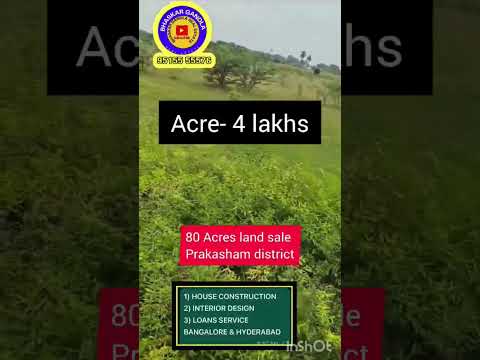 80 Acres agricultural land sale || Acre -4 lakhs only || Prakasham district