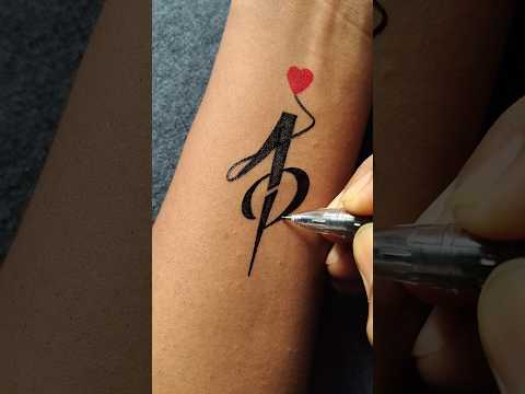 A ❤️ P letter beautiful 😍 tattoo idea...#tattoo #tattoos #tattooart #art #shorts #asmr