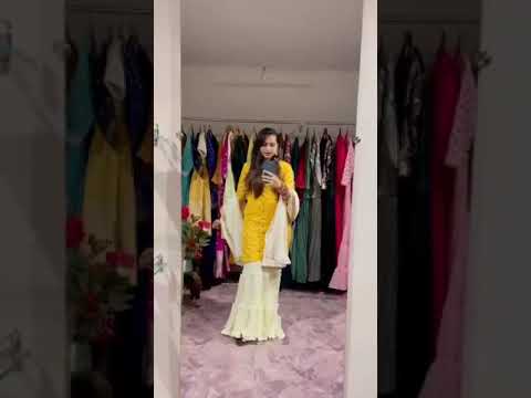 Sharara #partywear#yellow