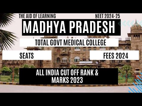 MP Neet AIQ Cutoff 2023|Categorywise|Rank|Marks|Fees2024|Neet24-25|