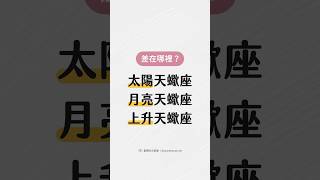 太陽天蠍、月亮天蠍、上升天蠍差在哪裡？ #天蠍座