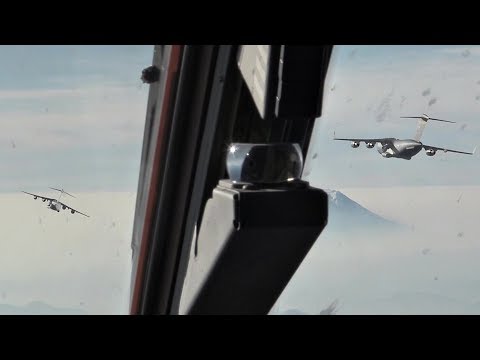 C-17 Formation Flight – Takeoff Cockpit View