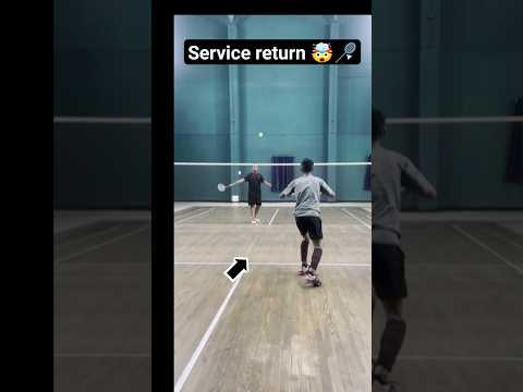 watch this 🤯🏸service return#badminton #ytshorts #subscribe