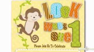 Look Who's Turning One Monkey First Birthday Theme