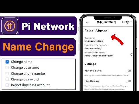 Pi Network me name change kare । Pi Network name change kare kyc ke lie | Pi main Name kaise change