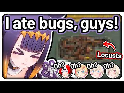 Ina joins Bae's Off Collab to eat some bugs and get some hugs 【Hololive EN】