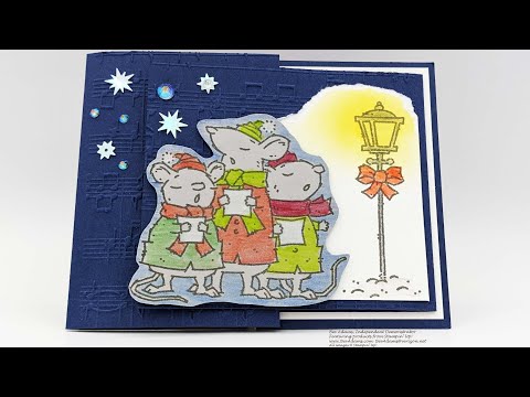 Caroling Mice Fun Fold