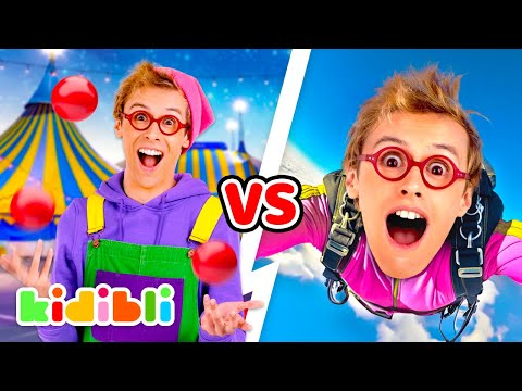 Skydivers vs Acrobats Showdown! | Fun & Educational Videos for Kids | Kidibli