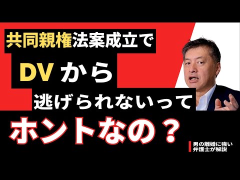 共同親権でDVから逃げられないって報道はホントなのか？弁護士が解説