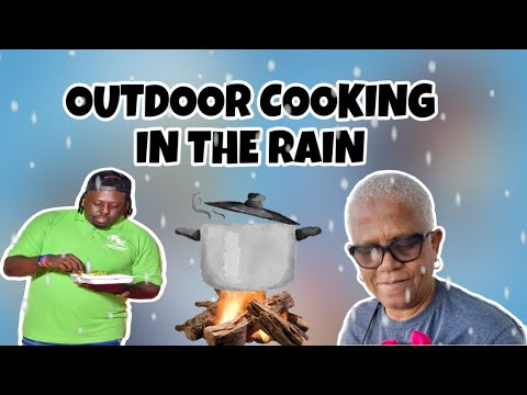 OUTDOOR COOKING IN THE RAIN ME AND MOMMY||THE FLARE FAMILY