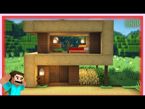 Minecraft : How To Build a Small Survival Wooden Modern House