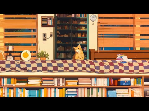 The golden sunlight 🌻🐈 Relaxing Piano Music 📚 Studying, Coffee, Reading, Healing, Relaxing