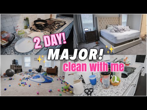 2 DAYS OF CLEANING | EXTREME CLEANING MOTIVATION | MESSY HOUSE CLEAN WITH ME 2021