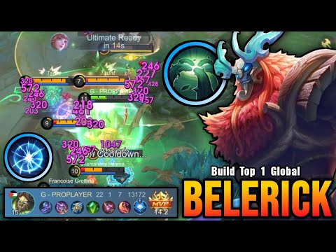 22 Kills!! Monster Belerick Full Damage Build!! - Build Top 1 Global Belerick ~ MLBB