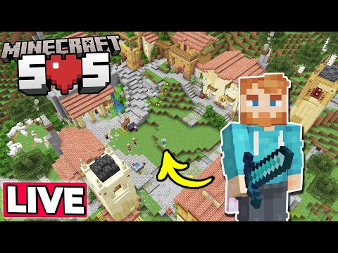 BUILDING the VILLAGE CENTER on MINECRAFT SOS 1.20 - Hardcore Survival