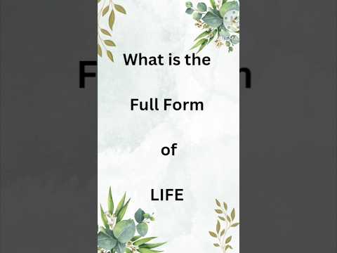 LIFE 🧬 Full form of Life #life #fullform #education #shorts #shortsfeed