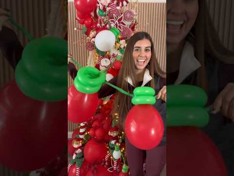 Easy Christmas balloon lights. Balloon Lights tutorial. Christmas balloons. #christmas #balloonart