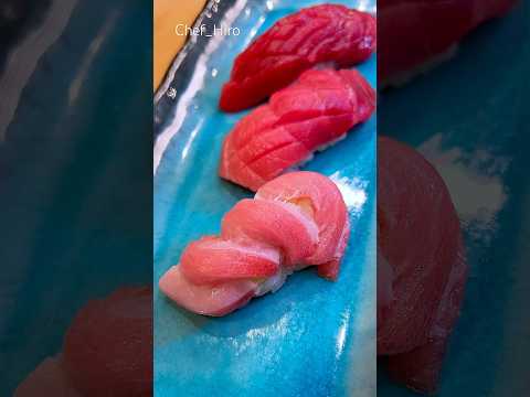 【Maguro】🇯🇵Three kinds of Tuna Nigiri🍣　#shorts