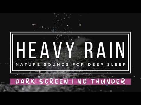 Heavy Rain No Thunder Black Screen - 9 Hours Tropical Downpour 💦