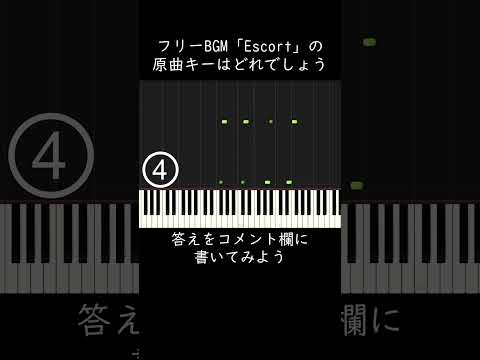 フリーBGM「Escort」の原曲キーはどれでしょう #shorts