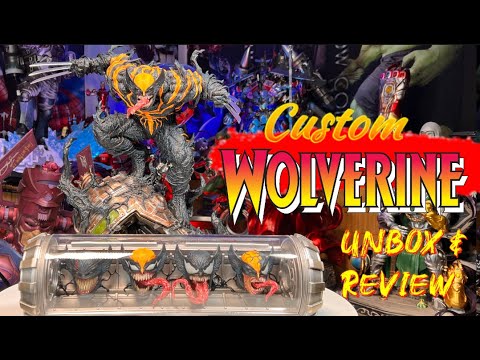 Custom Venomized Wolverine. Epic Statue with custom switchout case