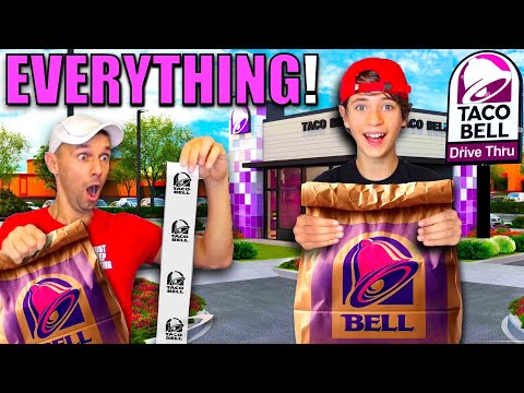 His FIRST ever DRIVE THRU  😮 He ordered EVERYTHING at Taco Bell